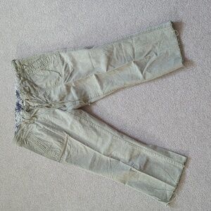 Vintage Y2K Low Rise Linen Cotton American Eagle Cropped Capri Pants